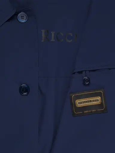 Stefano Ricci Men's Versatile Luxury Lightweight Raincoat - Saphire Blue | Thumbnail 7 Stefano Ricci Men's Versatile Luxury Lightweight Raincoat - Saphire Blue | Thumbnail 7
