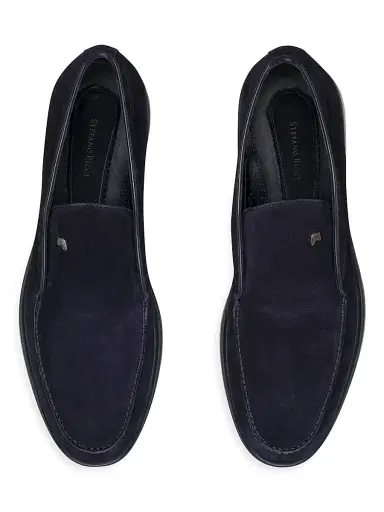 Stefano Ricci Men's Suede Slip-On Chukka Boots - Blu Ink - Size 10 | Thumbnail 4 Stefano Ricci Men's Suede Slip-On Chukka Boots - Blu Ink - Size 10 | Thumbnail 4
