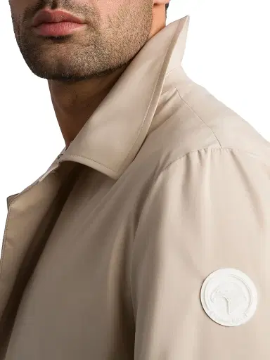 Stefano Ricci Men's Versatile Luxury Lightweight Raincoat - Beige | Thumbnail 4 Stefano Ricci Men's Versatile Luxury Lightweight Raincoat - Beige | Thumbnail 4