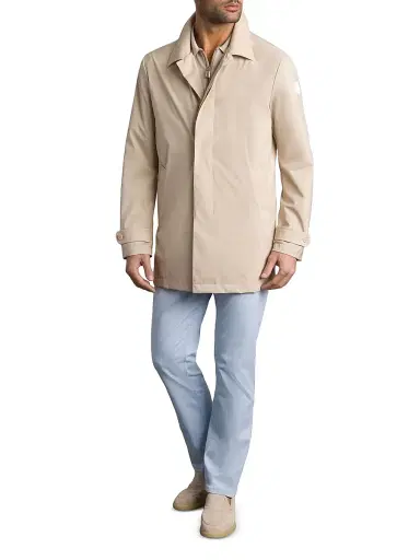 Stefano Ricci Men's Versatile Luxury Lightweight Raincoat - Beige | Thumbnail 8 Stefano Ricci Men's Versatile Luxury Lightweight Raincoat - Beige | Thumbnail 8