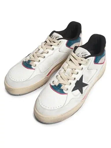 Golden Goose Men's Forty2 Leather Low-Top Sneakers | Thumbnail 4 Golden Goose Men's Forty2 Leather Low-Top Sneakers | Thumbnail 4