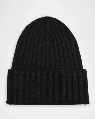 Moncler Ribbed Wool Logo Beanie | Thumbnail 2 Moncler Ribbed Wool Logo Beanie | Thumbnail 2