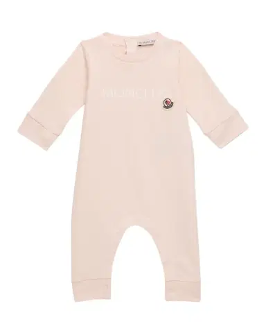 Moncler Girl's Logo-Print Coverall, Size Newborn-12M | Thumbnail 1 Moncler Girl's Logo-Print Coverall, Size Newborn-12M | Thumbnail 1