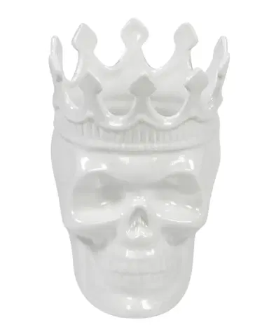 Thompson Ferrier White Louise Skull Candle, 23.3 oz. - Rose de Vents Scent | Thumbnail 1 Thompson Ferrier White Louise Skull Candle, 23.3 oz. - Rose de Vents Scent | Thumbnail 1