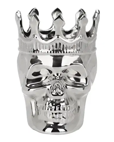 Thompson Ferrier Silvertone Maximilien Skull Candle, 23.3 oz. - The Aroma Scent | Thumbnail 1 Thompson Ferrier Silvertone Maximilien Skull Candle, 23.3 oz. - The Aroma Scent | Thumbnail 1