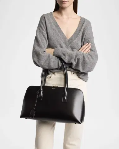 Saint Laurent Sac de Jour Large Bowling Shoulder Bag in Leather | Thumbnail 2 Saint Laurent Sac de Jour Large Bowling Shoulder Bag in Leather | Thumbnail 2