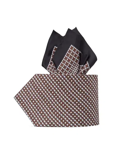 Stefano Ricci Men's Luxury Silk Tie Set - Brown | Thumbnail 1 Stefano Ricci Men's Luxury Silk Tie Set - Brown | Thumbnail 1