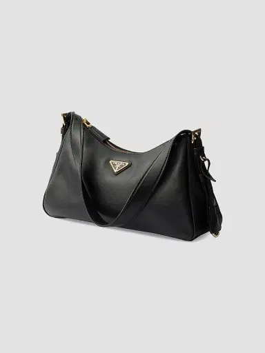 Prada Women's Aimee Medium Leather Shoulder Bag - Black | Thumbnail 4 Prada Women's Aimee Medium Leather Shoulder Bag - Black | Thumbnail 4