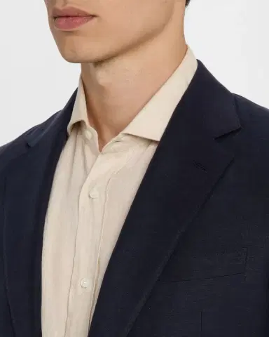Ralph Lauren Purple Label Kent Hand-Tailored Silk-Linen Jacket | Thumbnail 4 Ralph Lauren Purple Label Kent Hand-Tailored Silk-Linen Jacket | Thumbnail 4