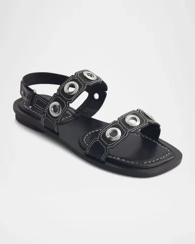 Bernardo 1946 Acro Leather Flat Slingback Sandals | Thumbnail 2 Bernardo 1946 Acro Leather Flat Slingback Sandals | Thumbnail 2