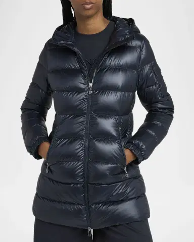 Moncler Glements Hooded Mid-Length Down Jacket | Thumbnail 4 Moncler Glements Hooded Mid-Length Down Jacket | Thumbnail 4