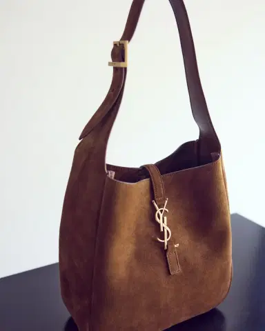 Saint Laurent Le 5 A 7 Small YSL Suede Shoulder Bag | Thumbnail 4 Saint Laurent Le 5 A 7 Small YSL Suede Shoulder Bag | Thumbnail 4