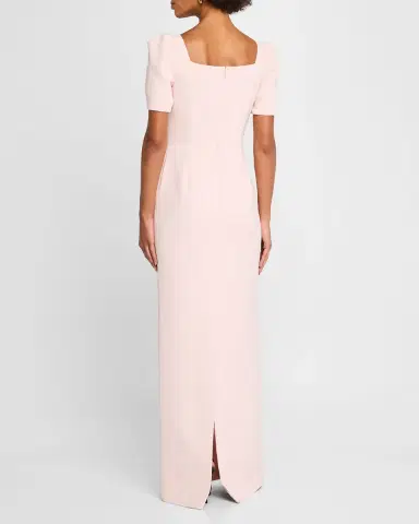 Rickie Freeman for Teri Jon Floral Applique Crepe Column Gown | Thumbnail 3 Rickie Freeman for Teri Jon Floral Applique Crepe Column Gown | Thumbnail 3