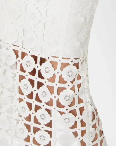 Milly Kait Strapless Tile Lace Midi Dress | Thumbnail 4 Milly Kait Strapless Tile Lace Midi Dress | Thumbnail 4