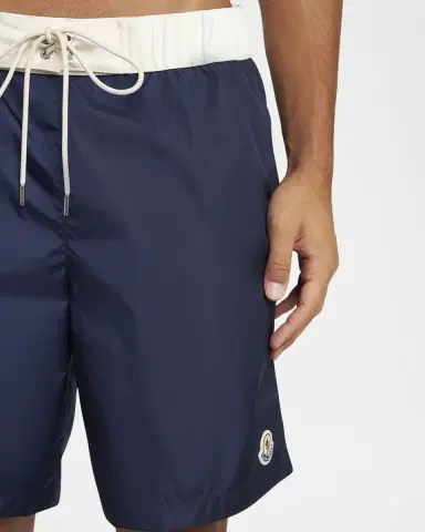 Moncler Men's Nylon Contrast-Band Swim Shorts | Thumbnail 4 Moncler Men's Nylon Contrast-Band Swim Shorts | Thumbnail 4