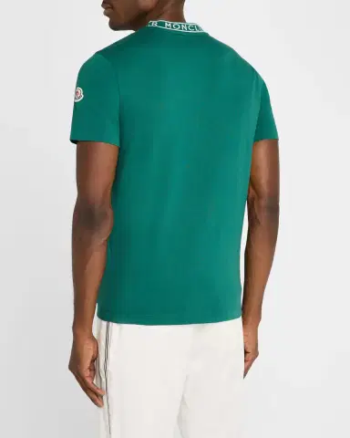 Moncler Men's Logo-Collar Jersey T-Shirt | Thumbnail 3 Moncler Men's Logo-Collar Jersey T-Shirt | Thumbnail 3