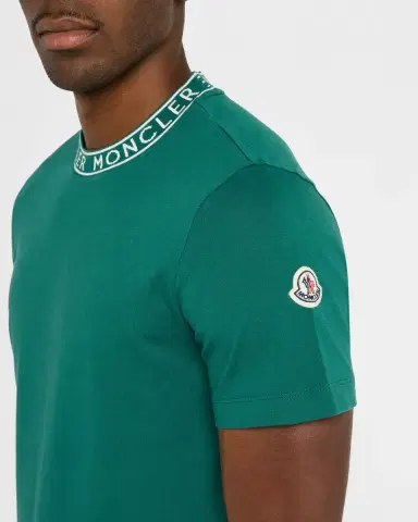 Moncler Men's Logo-Collar Jersey T-Shirt | Thumbnail 5 Moncler Men's Logo-Collar Jersey T-Shirt | Thumbnail 5