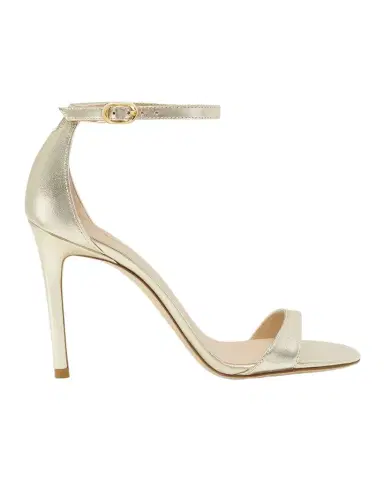 Stuart Weitzman Nudist Metallic Ankle-Strap Sandals | Thumbnail 1 Stuart Weitzman Nudist Metallic Ankle-Strap Sandals | Thumbnail 1