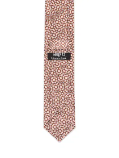 Stefano Ricci Men's Luxury Silk Tie - Orange And White | Thumbnail 3 Stefano Ricci Men's Luxury Silk Tie - Orange And White | Thumbnail 3