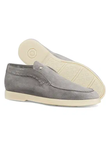 Stefano Ricci Men's Suede Slip-On Chukka Boots - Colosseum Grey - Size 8 | Thumbnail 3 Stefano Ricci Men's Suede Slip-On Chukka Boots - Colosseum Grey - Size 8 | Thumbnail 3