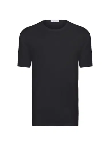Stefano Ricci Men's Solid Cotton Crewneck T-Shirt - Jet Black | Thumbnail 1 Stefano Ricci Men's Solid Cotton Crewneck T-Shirt - Jet Black | Thumbnail 1