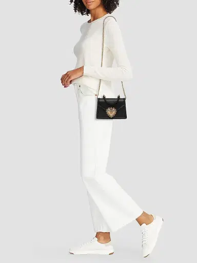 Dolce & Gabbana Women's Devotion Leather Top Handle Bag - Black | Thumbnail 2 Dolce & Gabbana Women's Devotion Leather Top Handle Bag - Black | Thumbnail 2
