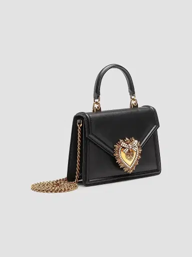Dolce & Gabbana Women's Devotion Leather Top Handle Bag - Black | Thumbnail 5 Dolce & Gabbana Women's Devotion Leather Top Handle Bag - Black | Thumbnail 5