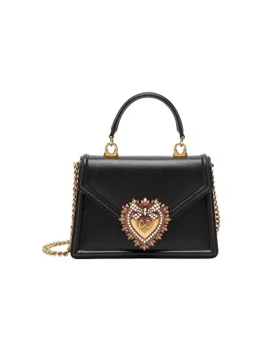 Dolce & Gabbana Women's Devotion Leather Top Handle Bag - Black | Thumbnail 1 Dolce & Gabbana Women's Devotion Leather Top Handle Bag - Black | Thumbnail 1