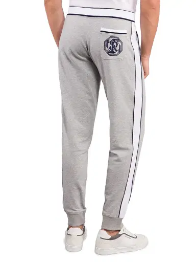 Stefano Ricci Men's Cotton Jogging Trousers - Grey | Thumbnail 3 Stefano Ricci Men's Cotton Jogging Trousers - Grey | Thumbnail 3