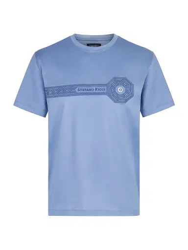 Stefano Ricci Men's T-Shirt - Blue | Thumbnail 1 Stefano Ricci Men's T-Shirt - Blue | Thumbnail 1