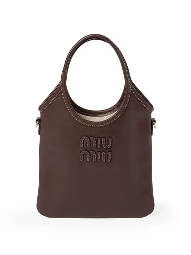 Miu Miu Women's Ivy Leather Top Handle Bag - Brown | Thumbnail 1 Miu Miu Women's Ivy Leather Top Handle Bag - Brown | Thumbnail 1
