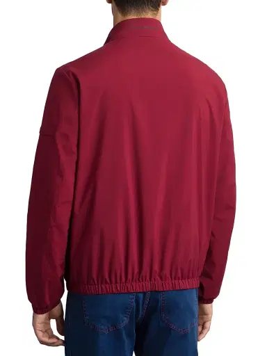 Stefano Ricci Men's Windbreaker Jacket with Zip Closure - Wine Red | Thumbnail 2 Stefano Ricci Men's Windbreaker Jacket with Zip Closure - Wine Red | Thumbnail 2