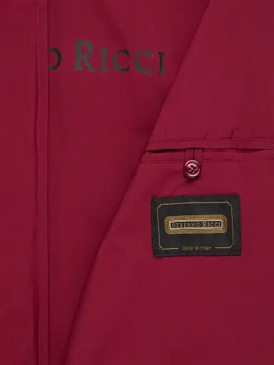 Stefano Ricci Men's Windbreaker Jacket with Zip Closure - Wine Red | Thumbnail 6 Stefano Ricci Men's Windbreaker Jacket with Zip Closure - Wine Red | Thumbnail 6