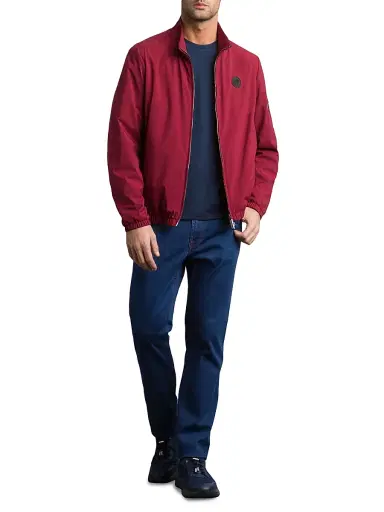 Stefano Ricci Men's Windbreaker Jacket with Zip Closure - Wine Red | Thumbnail 8 Stefano Ricci Men's Windbreaker Jacket with Zip Closure - Wine Red | Thumbnail 8