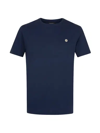 Stefano Ricci Men's Crewneck T-Shirt - Navy Blue | Thumbnail 1 Stefano Ricci Men's Crewneck T-Shirt - Navy Blue | Thumbnail 1