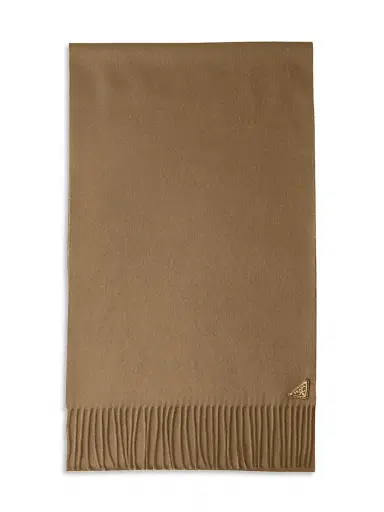 Prada Women's Silk and Cashmere Scarf - Brown | Thumbnail 1 Prada Women's Silk and Cashmere Scarf - Brown | Thumbnail 1