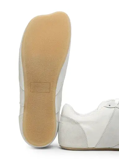 MM6 MAISON MARGIELA Men's Leather & Suede Sneakers - White | Thumbnail 6 MM6 MAISON MARGIELA Men's Leather & Suede Sneakers - White | Thumbnail 6