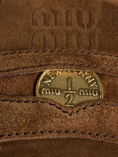 Miu Miu Women's Suede Shearing Mules - Brown | Thumbnail 3 Miu Miu Women's Suede Shearing Mules - Brown | Thumbnail 3
