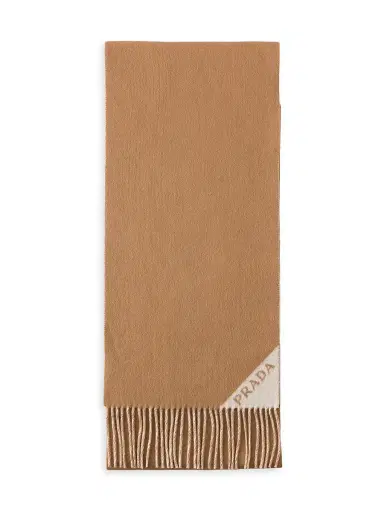 Prada Women's Cashmere Scarf - Brown | Thumbnail 1 Prada Women's Cashmere Scarf - Brown | Thumbnail 1