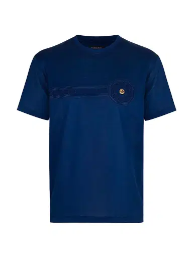 Stefano Ricci Men's T-Shirt - Dark Blue | Thumbnail 1 Stefano Ricci Men's T-Shirt - Dark Blue | Thumbnail 1