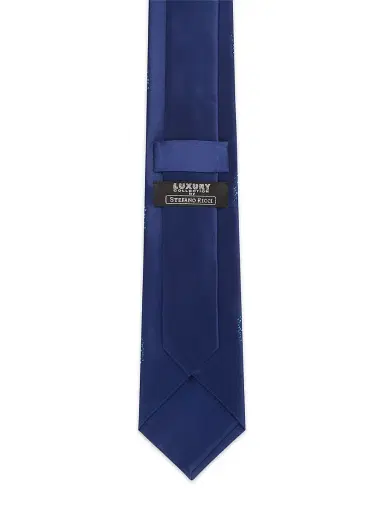 Stefano Ricci Men's Luxury Silk Tie - Dark Blue | Thumbnail 3 Stefano Ricci Men's Luxury Silk Tie - Dark Blue | Thumbnail 3
