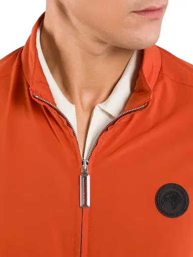 Stefano Ricci Men's Windbreaker Jacket with Zip Closure - Copper Brown | Thumbnail 4 Stefano Ricci Men's Windbreaker Jacket with Zip Closure - Copper Brown | Thumbnail 4