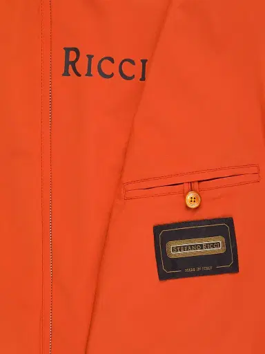 Stefano Ricci Men's Windbreaker Jacket with Zip Closure - Copper Brown | Thumbnail 6 Stefano Ricci Men's Windbreaker Jacket with Zip Closure - Copper Brown | Thumbnail 6