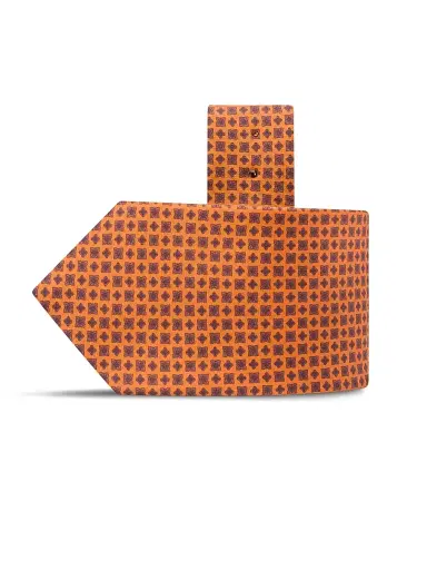 Stefano Ricci Men's Luxury Handmade Silk Tie - Bright Orange | Thumbnail 1 Stefano Ricci Men's Luxury Handmade Silk Tie - Bright Orange | Thumbnail 1