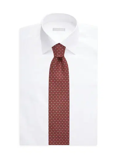 Stefano Ricci Men's Luxury Handmade Silk Tie - Red | Thumbnail 2 Stefano Ricci Men's Luxury Handmade Silk Tie - Red | Thumbnail 2