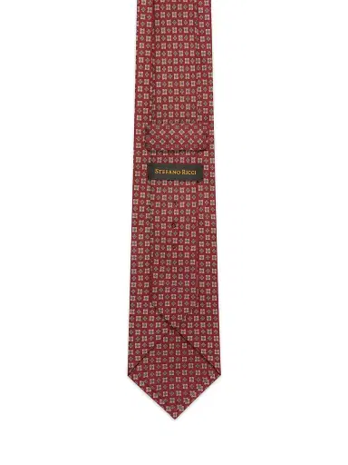 Stefano Ricci Men's Luxury Handmade Silk Tie - Red | Thumbnail 3 Stefano Ricci Men's Luxury Handmade Silk Tie - Red | Thumbnail 3