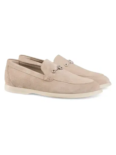 Stefano Ricci Men's Suede Loafers - Oxford Beige | Thumbnail 2 Stefano Ricci Men's Suede Loafers - Oxford Beige | Thumbnail 2