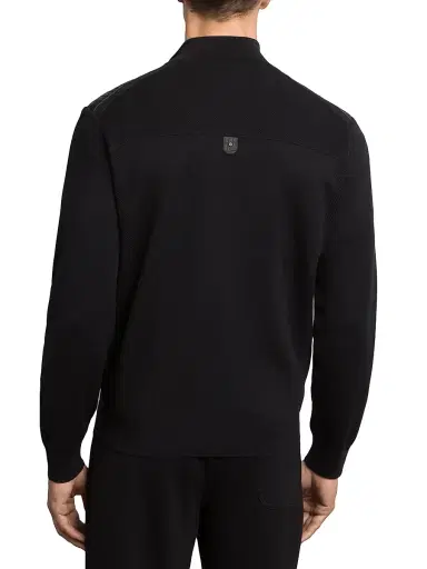 Stefano Ricci Men's Jogging Blouson Jacket with Croc Details - Black | Thumbnail 2 Stefano Ricci Men's Jogging Blouson Jacket with Croc Details - Black | Thumbnail 2