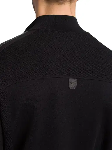 Stefano Ricci Men's Jogging Blouson Jacket with Croc Details - Black | Thumbnail 6 Stefano Ricci Men's Jogging Blouson Jacket with Croc Details - Black | Thumbnail 6