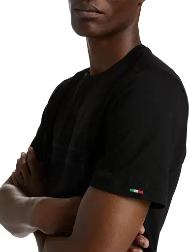 Stefano Ricci Men's Nautical Ricci Logo T-Shirt - Black | Thumbnail 6 Stefano Ricci Men's Nautical Ricci Logo T-Shirt - Black | Thumbnail 6